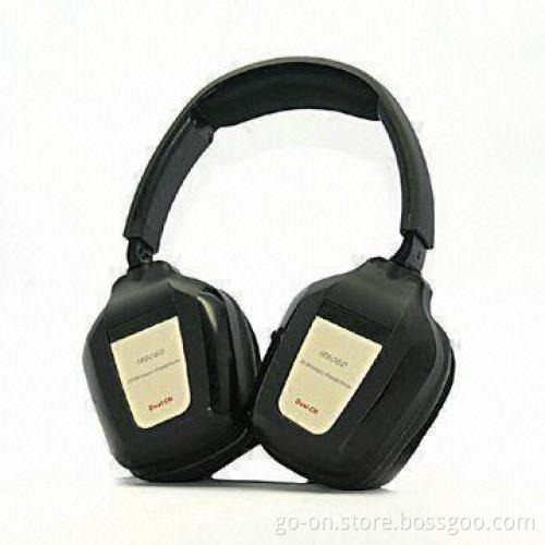 Infrared Wireless Headphone for Cars with Dual-channel for Selection and Personal Volume Control
